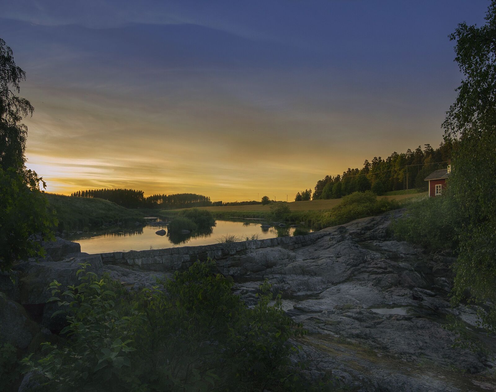 Nikon D3100 sample photo. Rapids, nautelankoski, evening photography