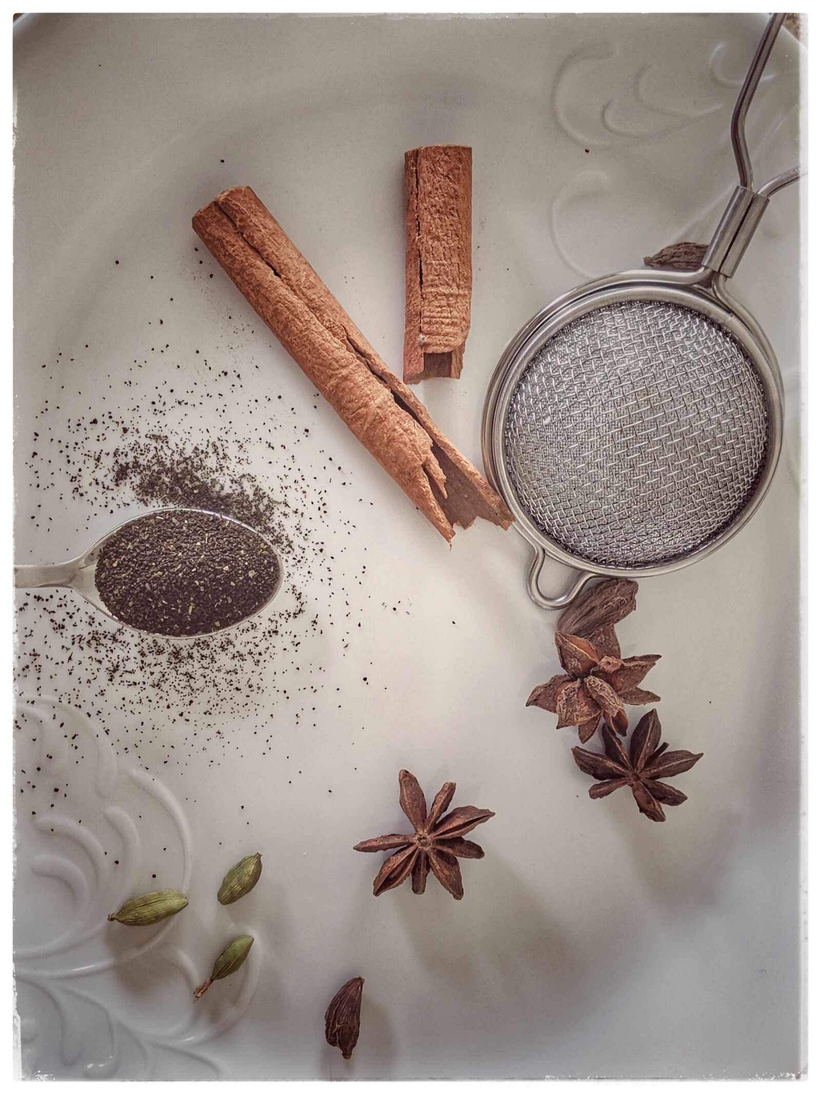 Google Pixel 3 sample photo. Tea, cinnamon, anise photography