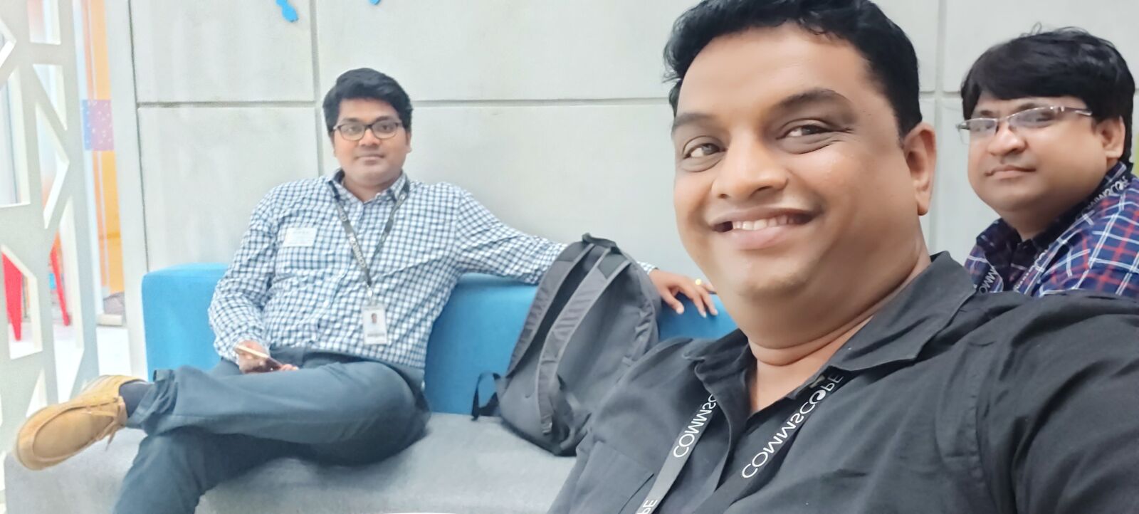 Samsung Galaxy A70 sample photo. Black, front, smile photography