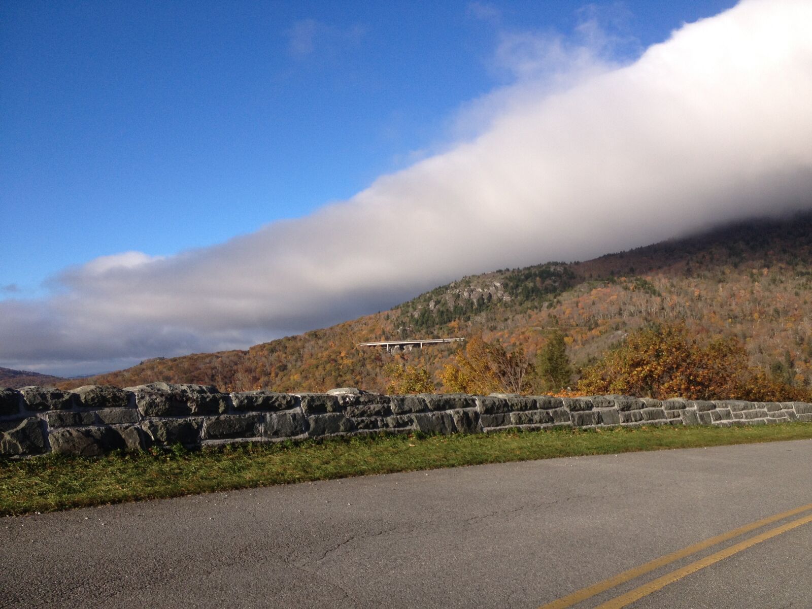 iPhone 4S back camera 4.28mm f/2.4 sample photo. Blue ridge parkway, viaduct photography