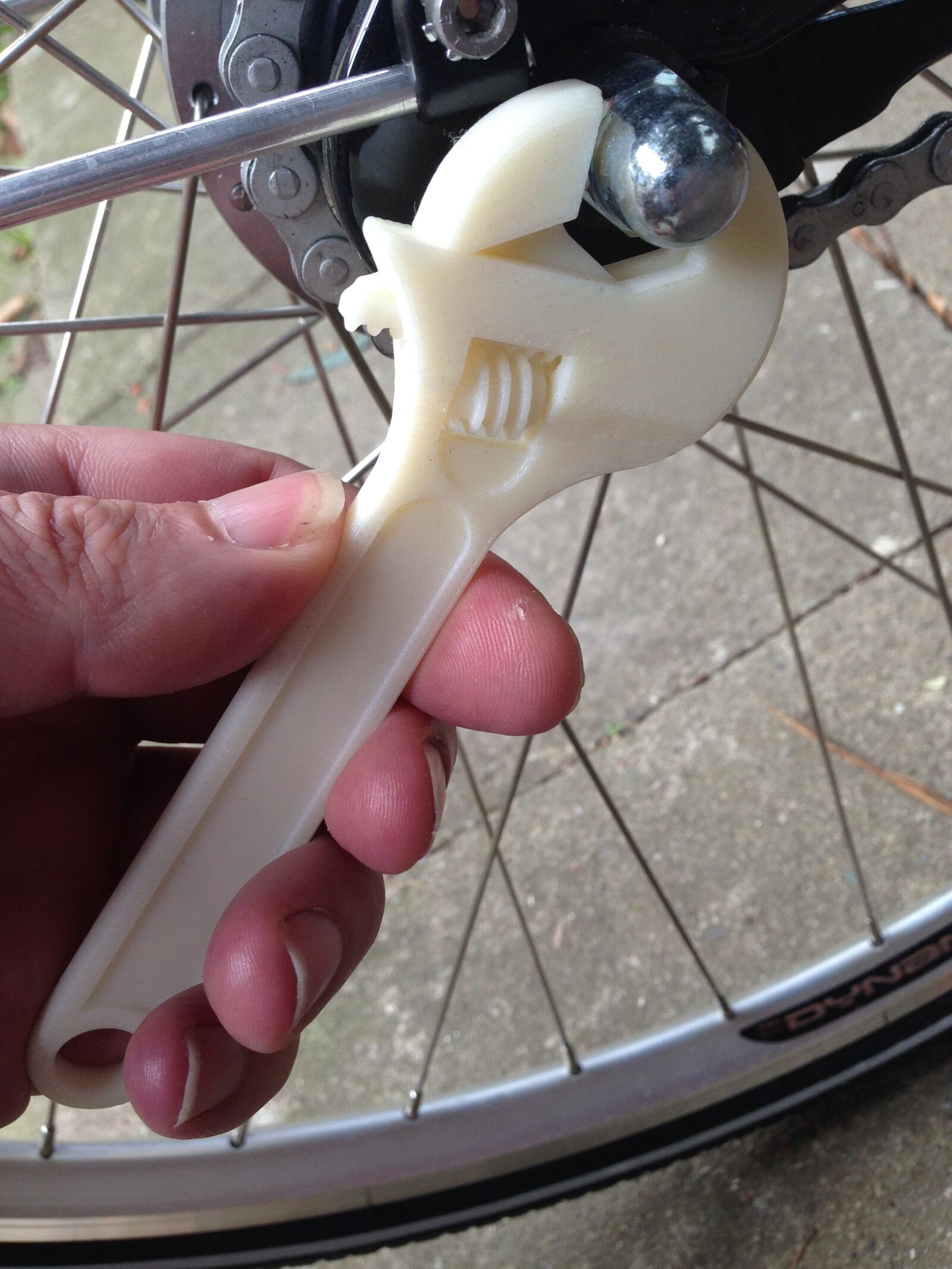 iPhone 5 back camera 4.12mm f/2.4 sample photo. Wrench, 3d printing, plastic photography