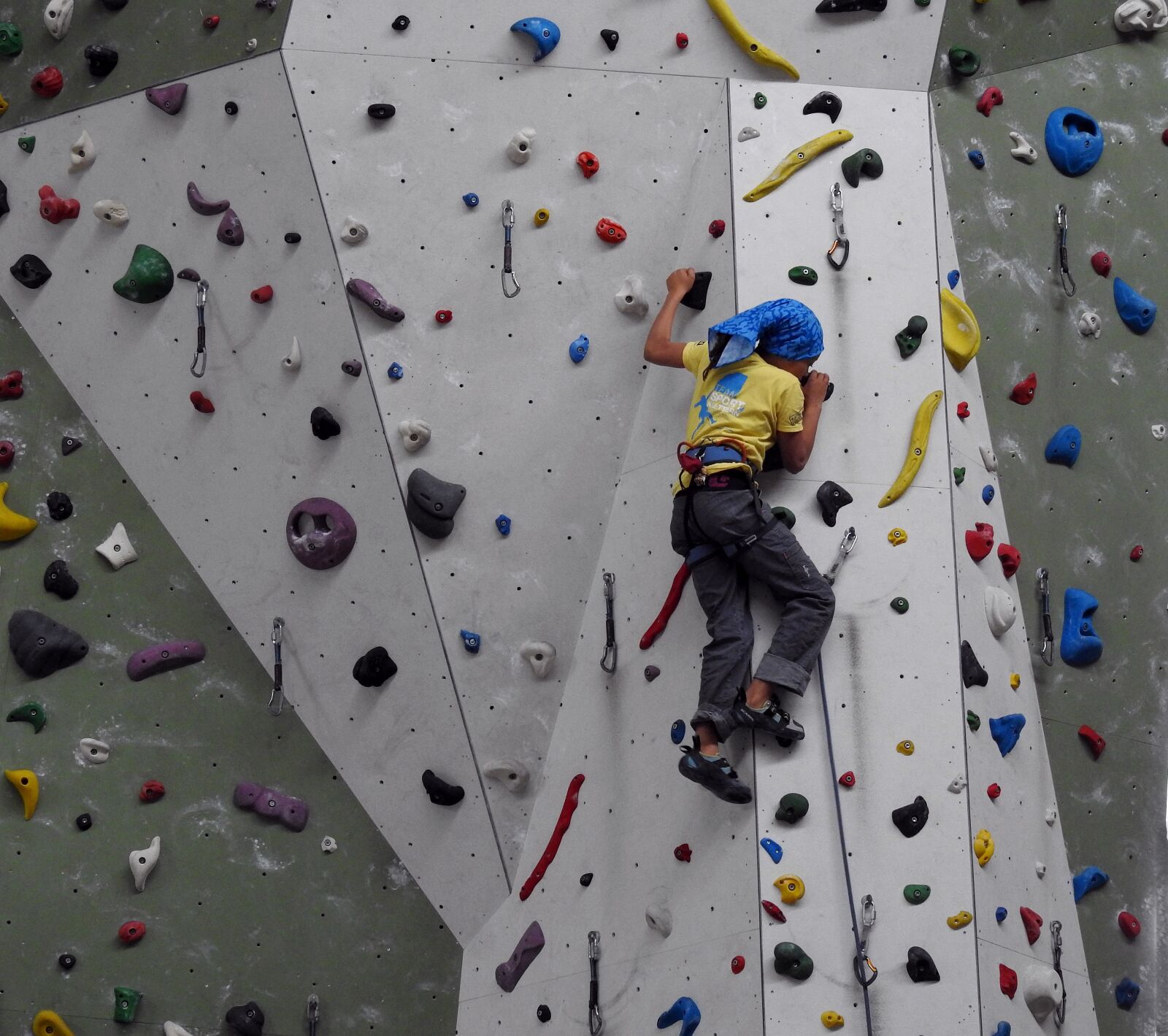 Nikon Coolpix P900 sample photo. Climbing wall, climbing hall photography