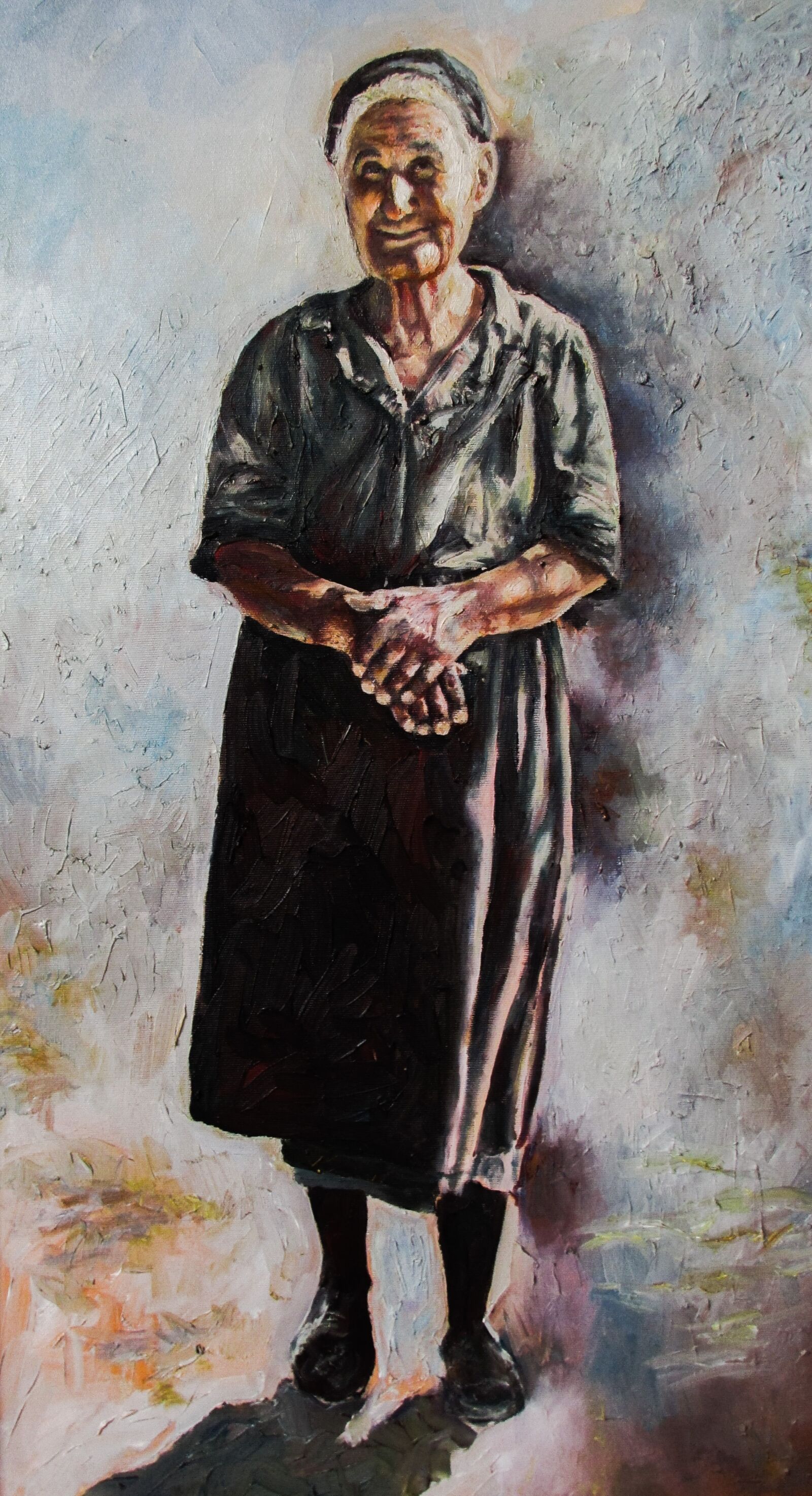Canon PowerShot SX400 IS sample photo. Grandmother maritsou, oil painting photography