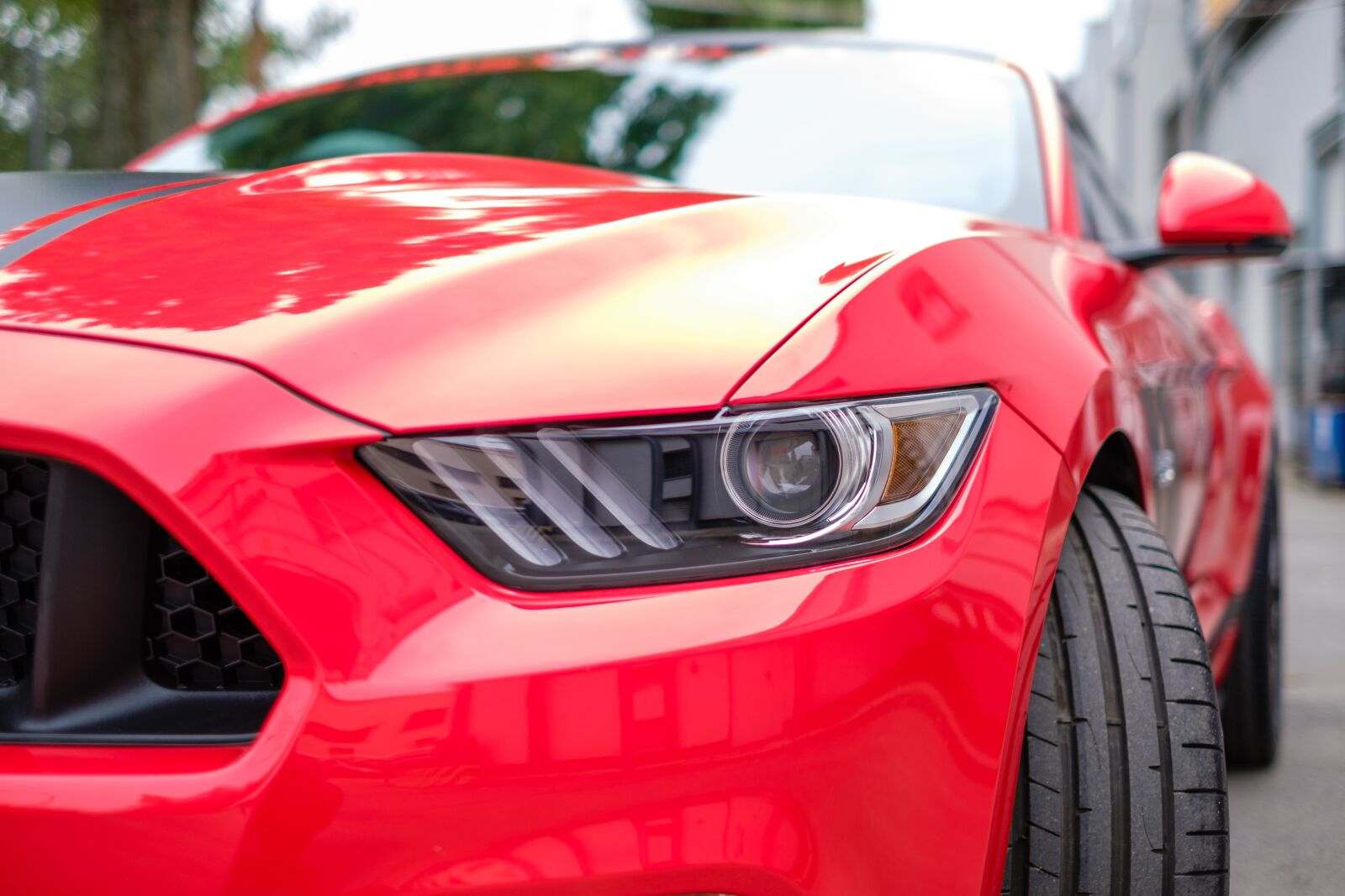 Fujifilm X-T2 + Fujifilm XF 35mm F1.4 R sample photo. Mustang, gt, red photography