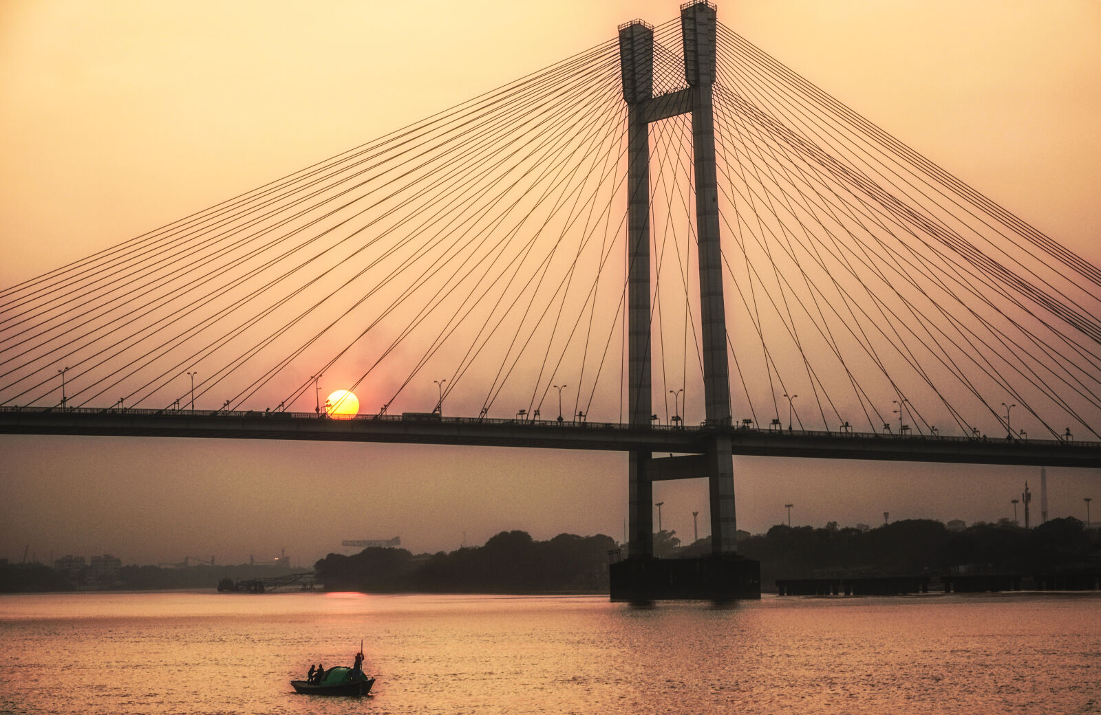 Nikon D5200 sample photo. Boats, bridge, ganges, sunset photography