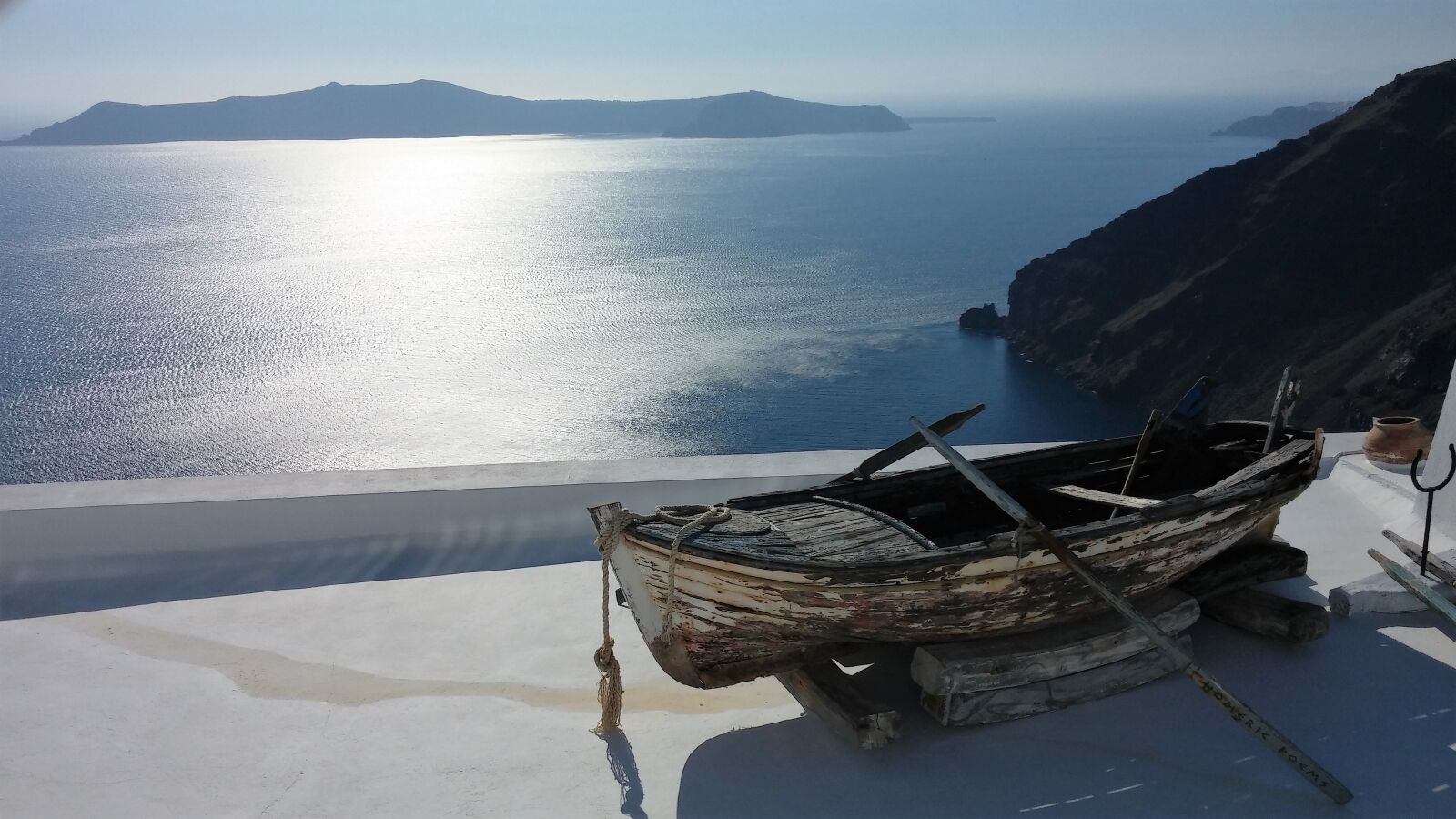 LG G2 sample photo. Santorini, greece, boat photography