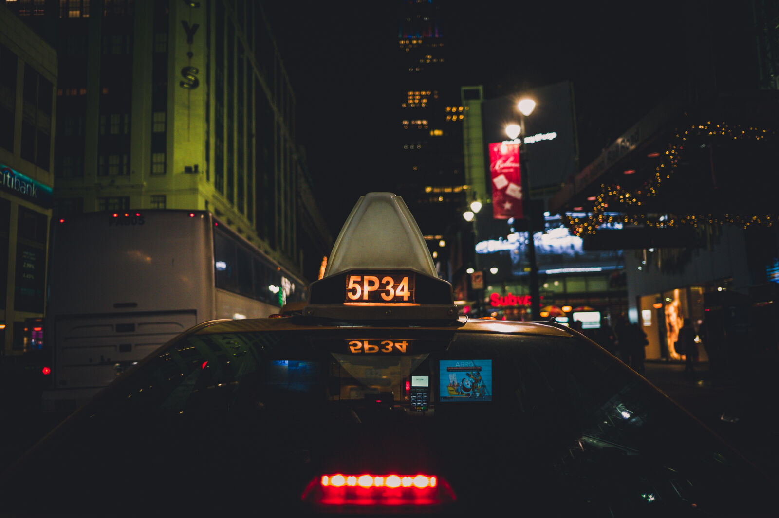 Leica M9 sample photo. Cab, city, city, lights photography