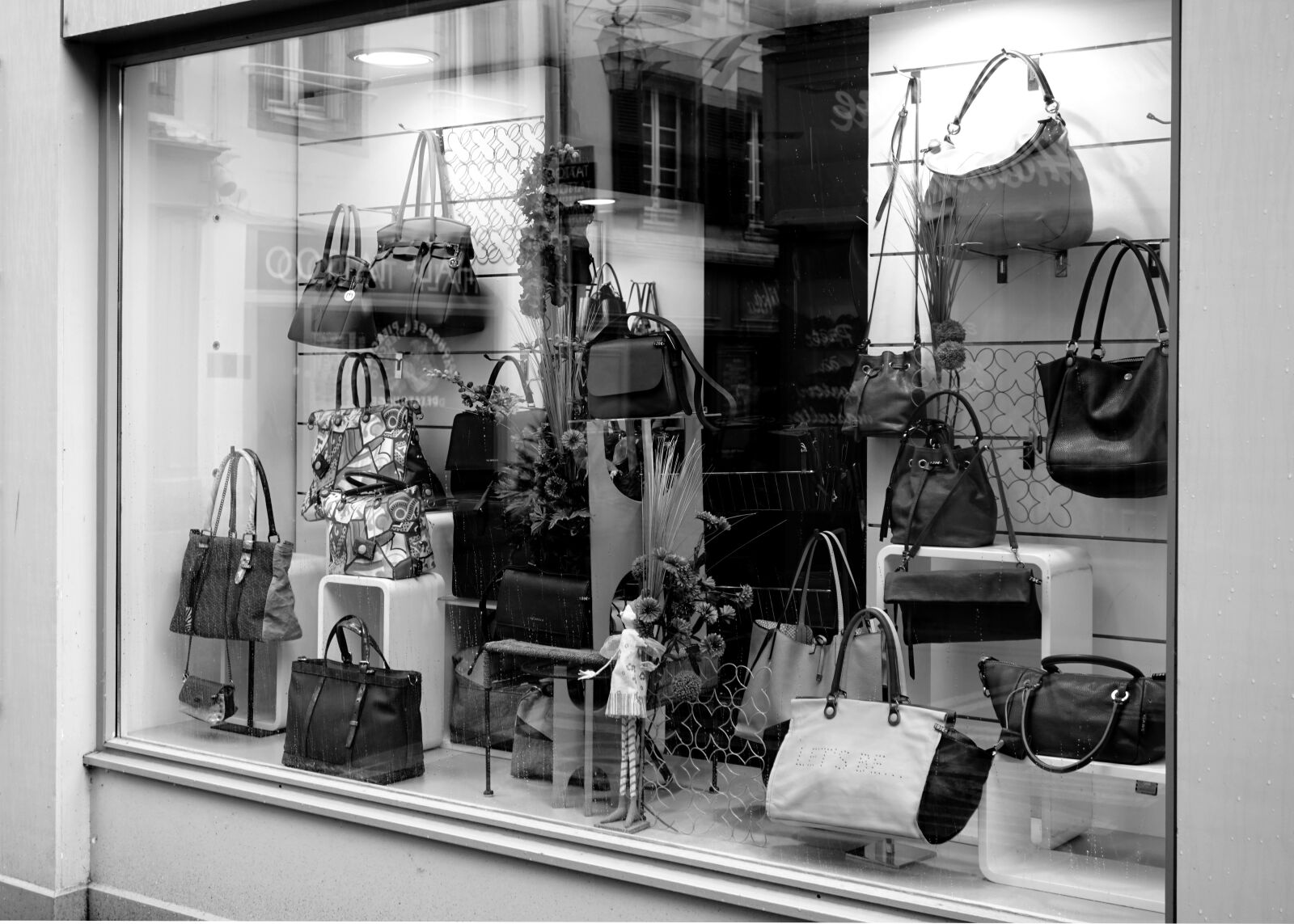 Sony a6000 sample photo. Bags, black, and, white photography