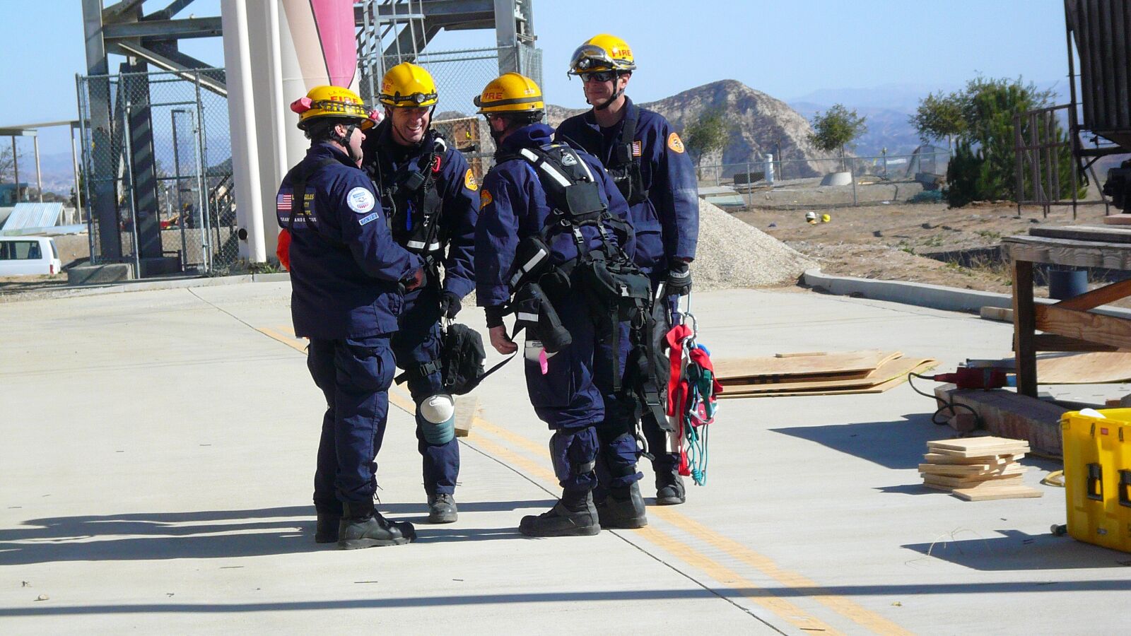Panasonic DMC-FX07 sample photo. Firemen, rescue training, cadaver photography
