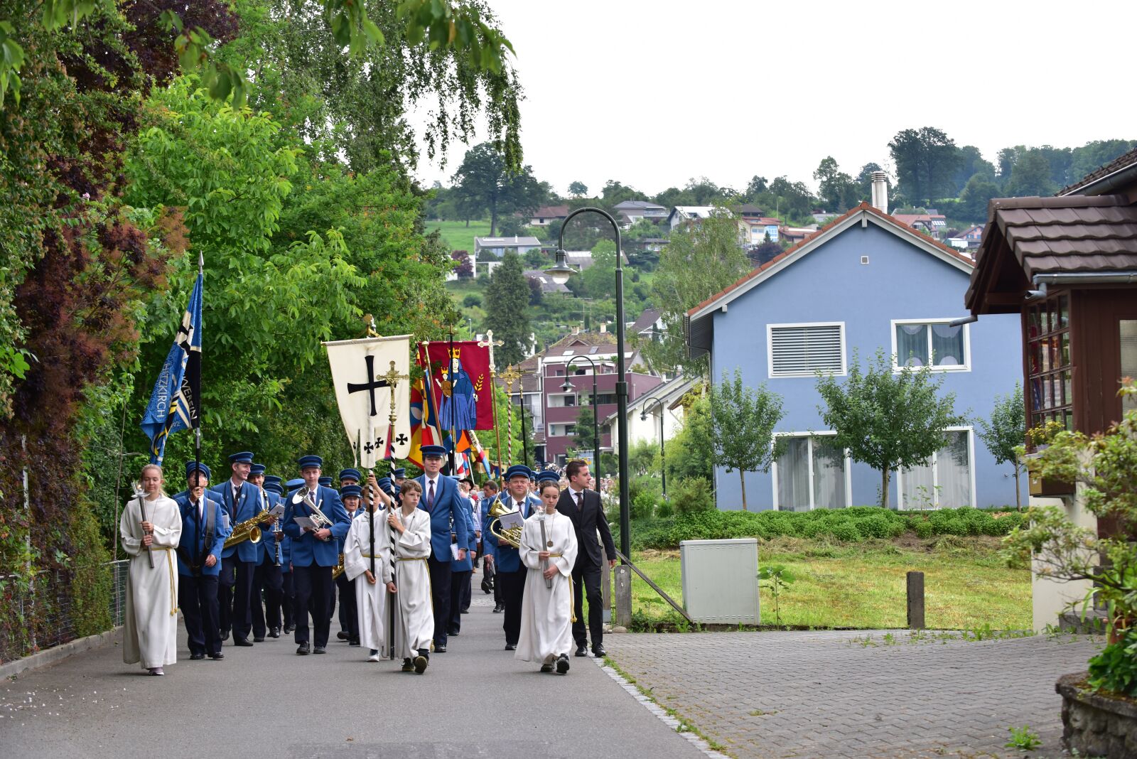 Nikon D810 sample photo. Corpus christi, procession, music photography