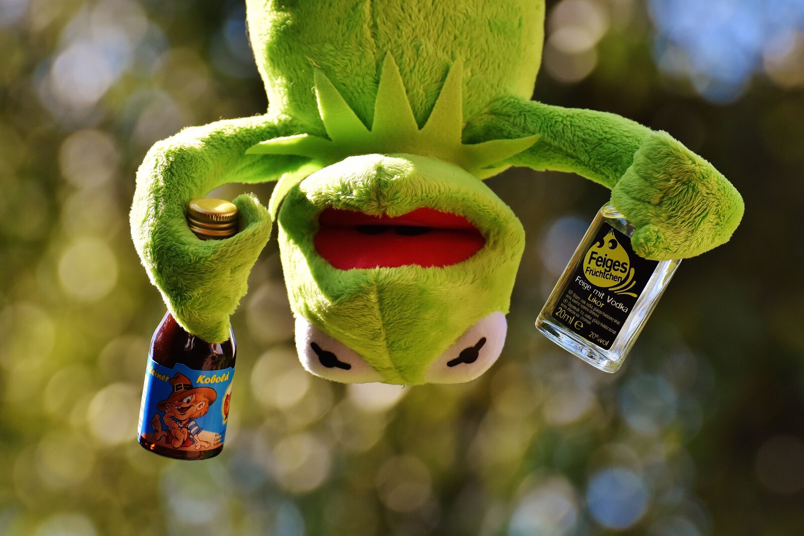Nikon D7200 sample photo. Kermit, frog, drink photography