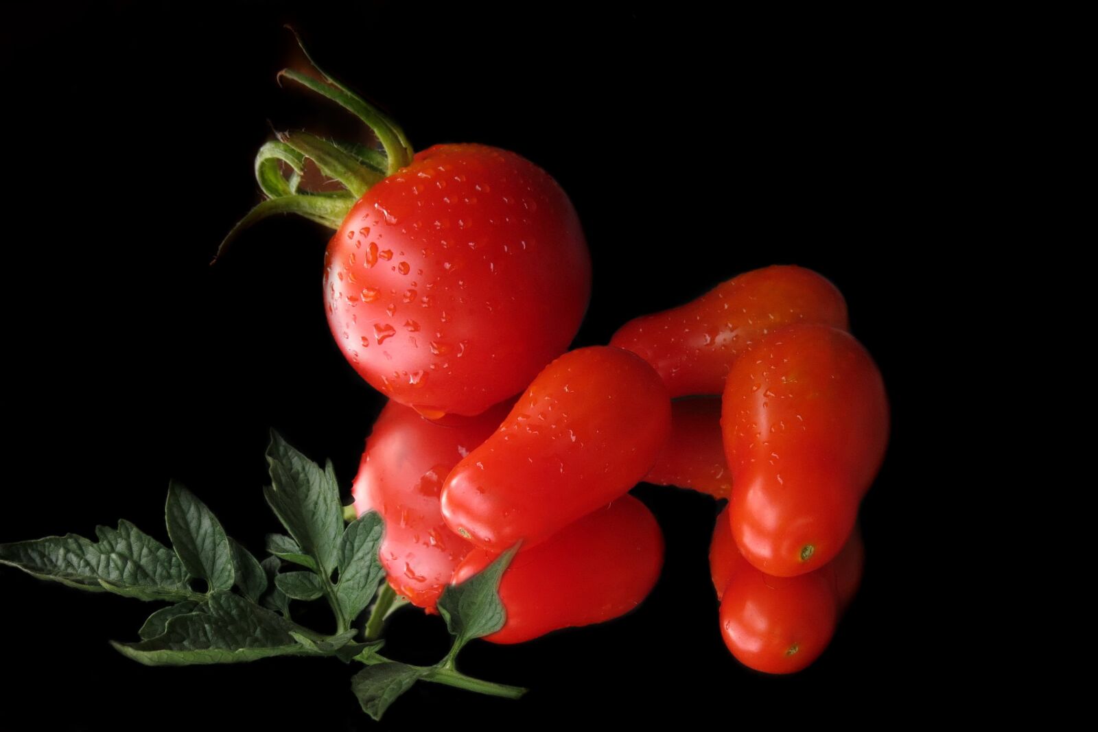 Canon PowerShot G15 sample photo. Tomatoes, red, leaves photography
