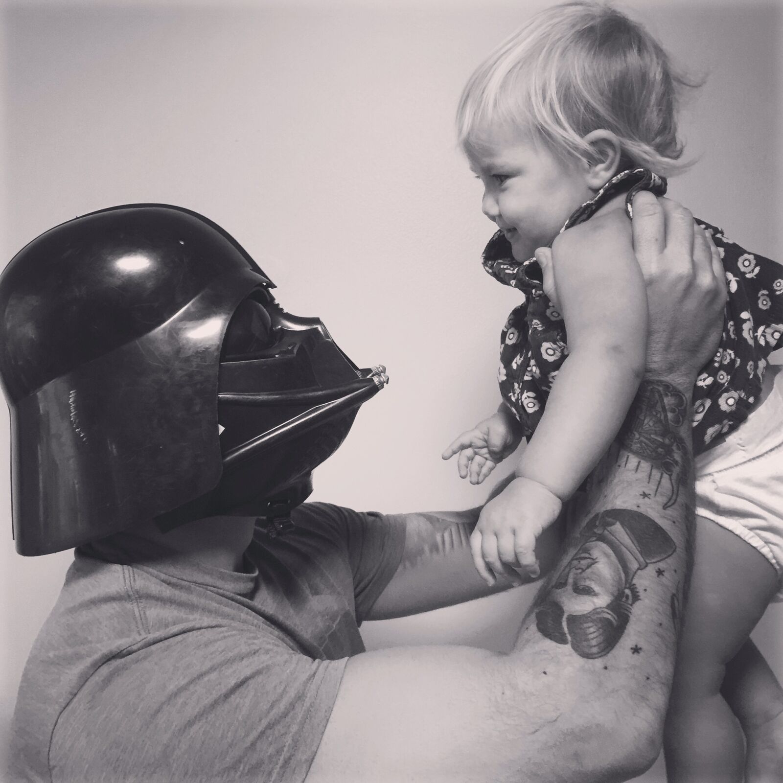 iPhone 6 Plus back camera 4.15mm f/2.2 sample photo. Daughter, father, love, starwar photography