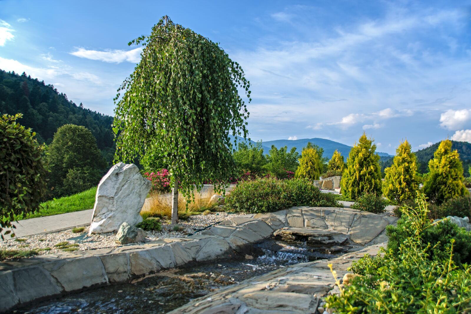 Nikon D5300 sample photo. Garden, brook, fountain photography