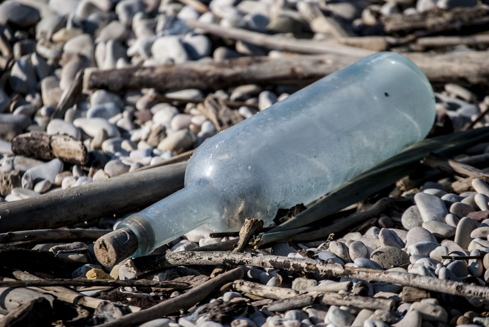 Nikon D60 sample photo. Bottle, beach, glass photography