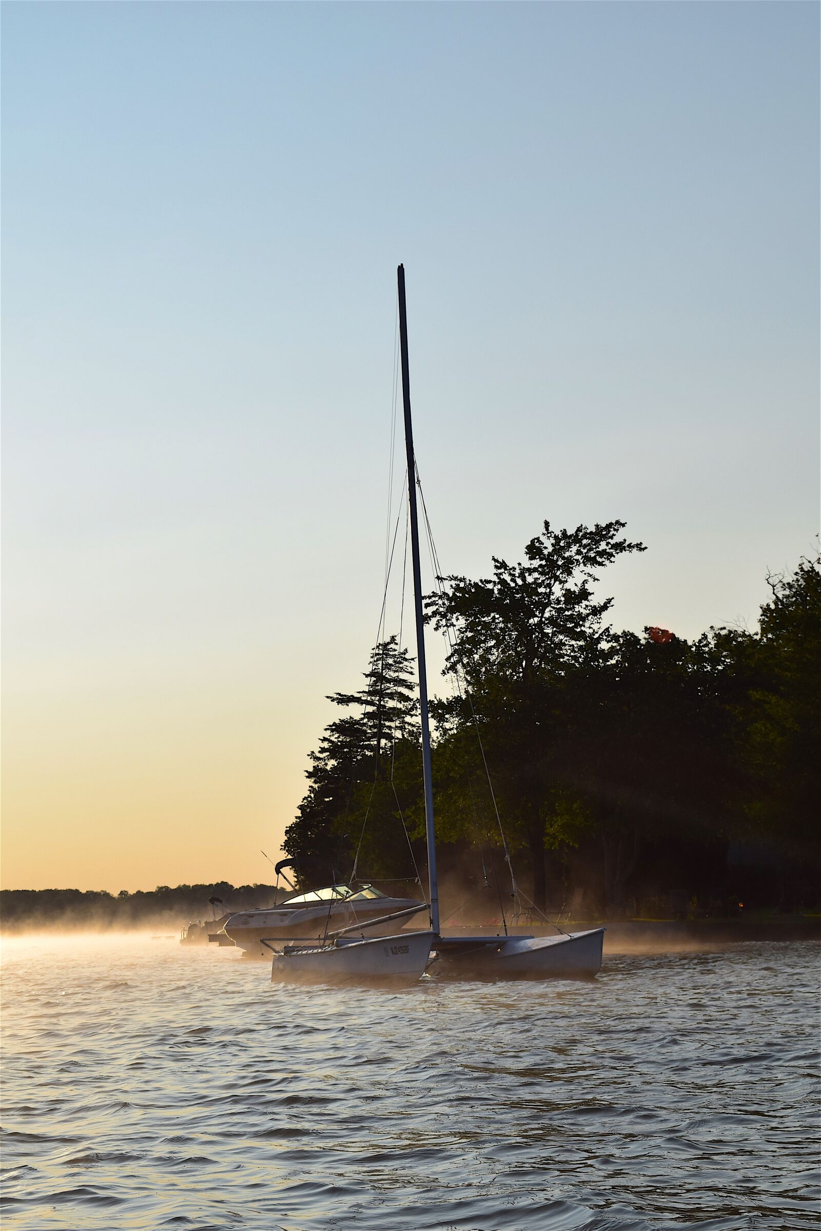 Nikon D3300 sample photo. Sunrise, lake, mist photography