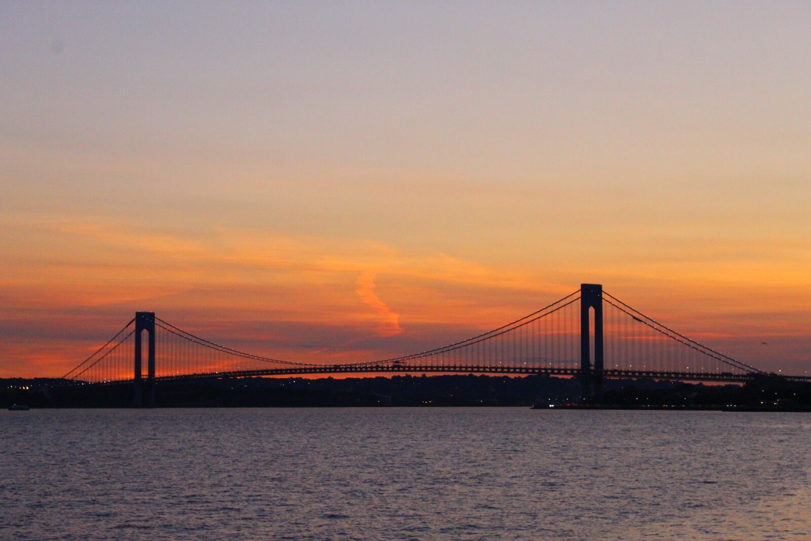 Canon EOS 1300D (EOS Rebel T6 / EOS Kiss X80) sample photo. Bridge, verrazano bridge, sunset photography