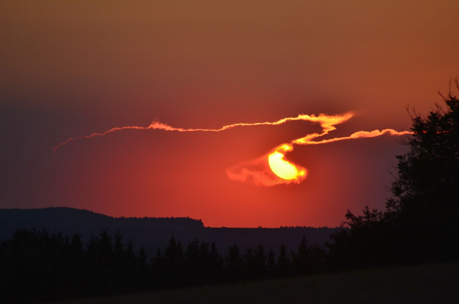 Nikon D5200 sample photo. Sunset, thuringia germany, evening photography