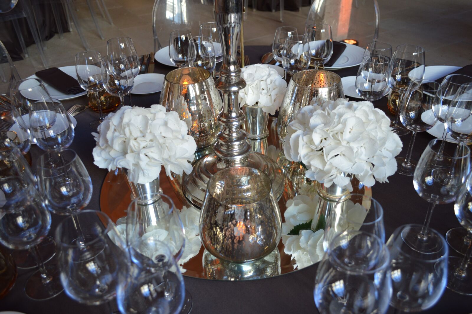 Nikon D3200 sample photo. Stemware, flowers, covered photography