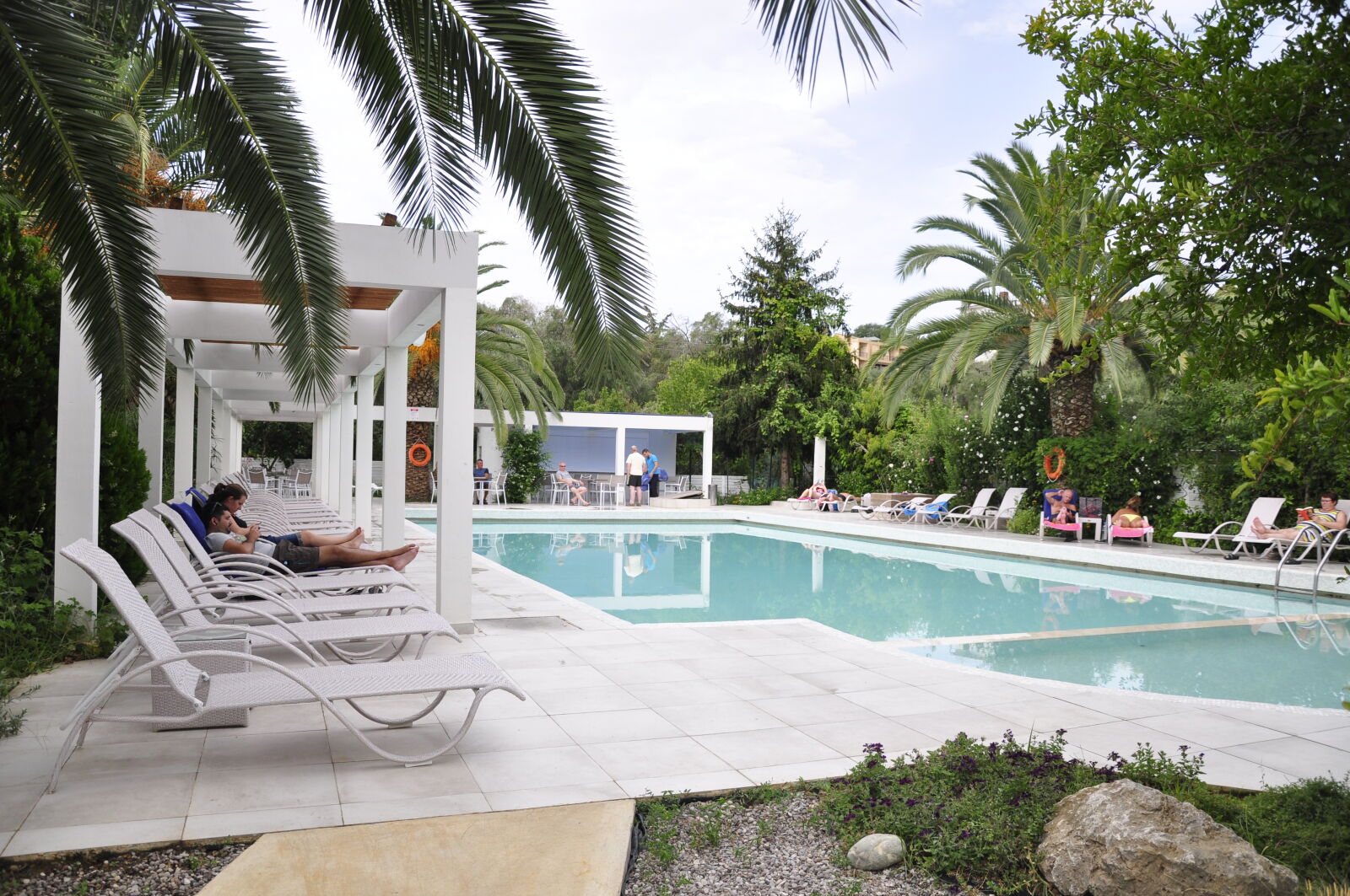 Nikon D90 sample photo. Corfu, holiday, hotel, lounger photography