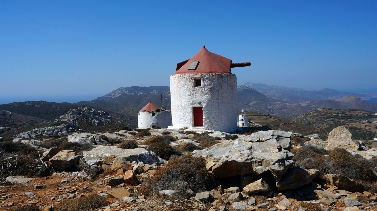 Sony Alpha NEX-5T sample photo. Wind mill, amorgos, greek photography