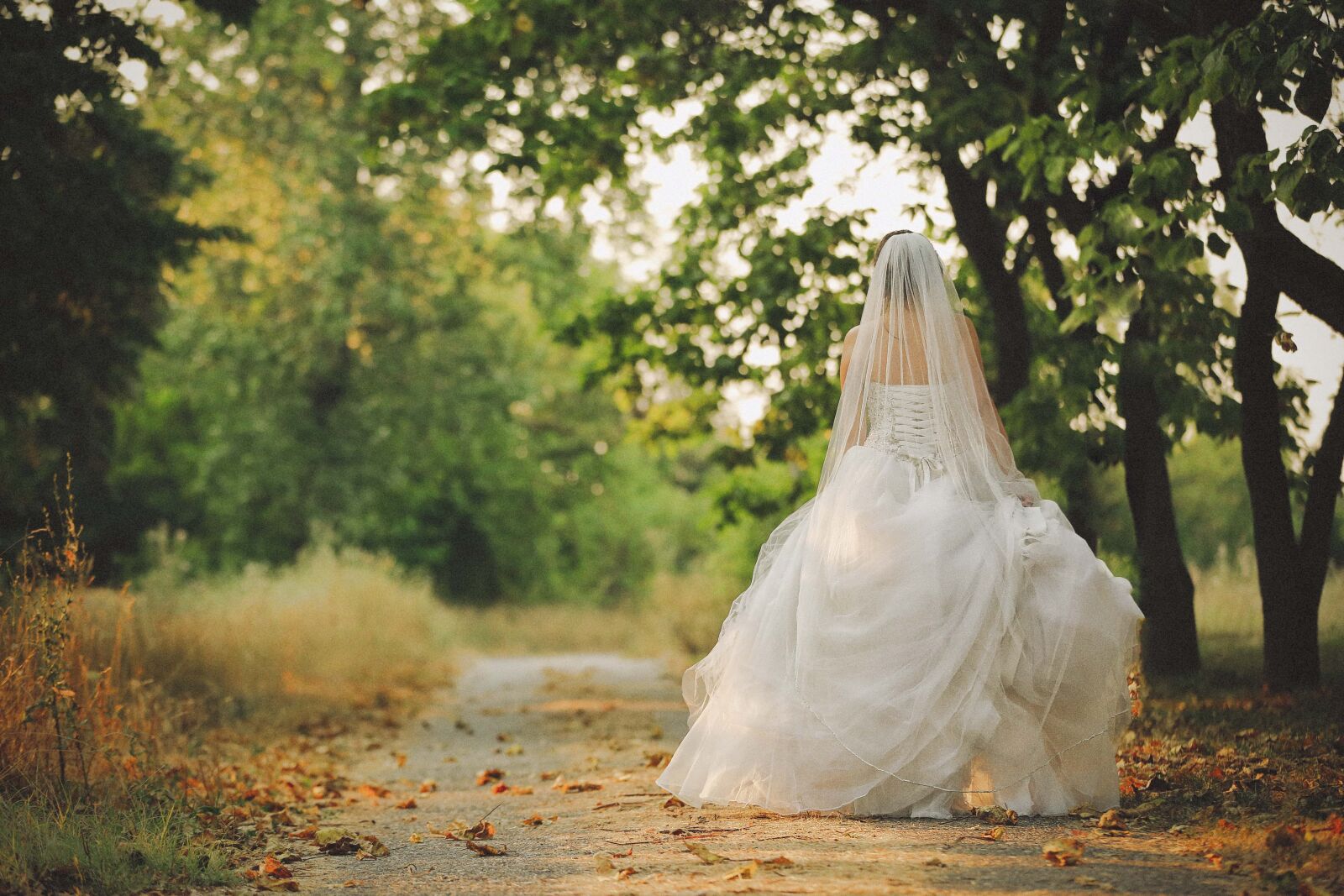 Canon EOS 5D Mark III sample photo. Bride, wedding dress, walking photography