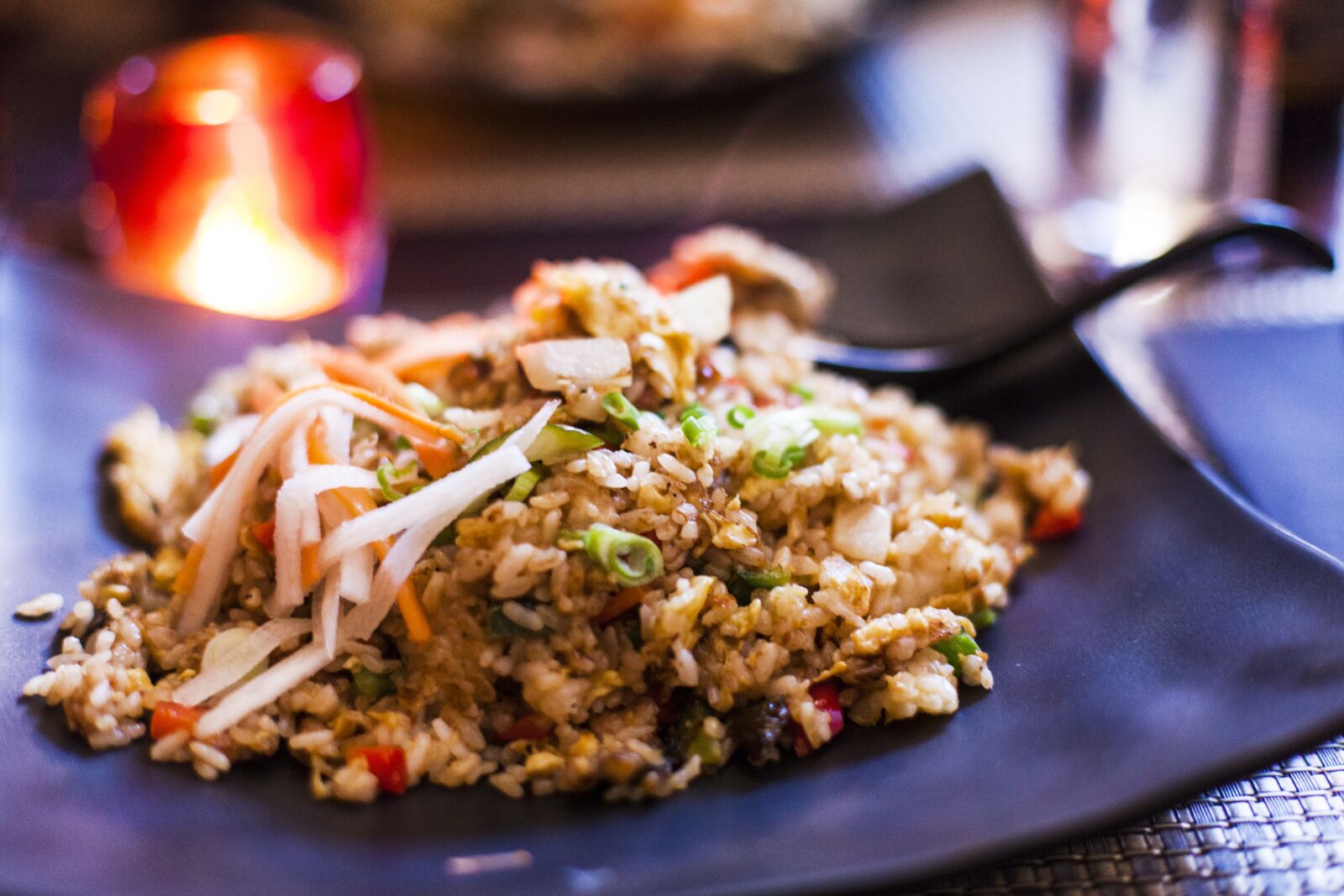 Canon EF 50mm F1.4 USM sample photo. Eel rice, fried rice photography