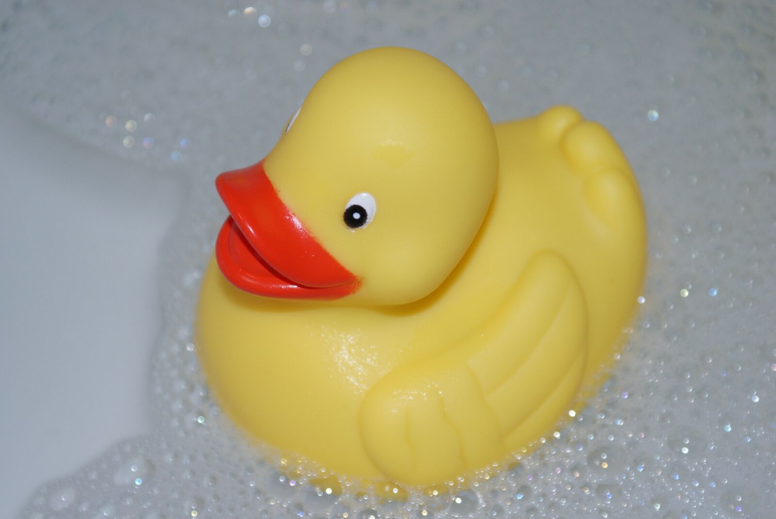 Sony Alpha DSLR-A200 sample photo. Duck, bath, yellow photography