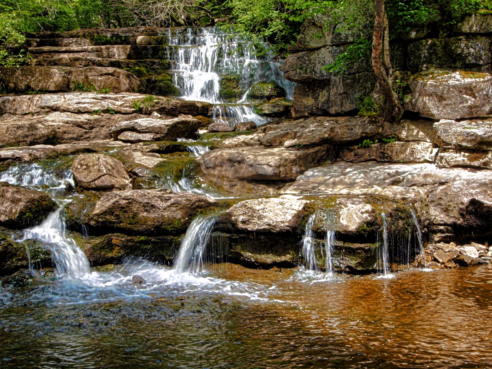 Olympus OM-D E-M5 sample photo. Waterfall, swaledale, yorkshire photography