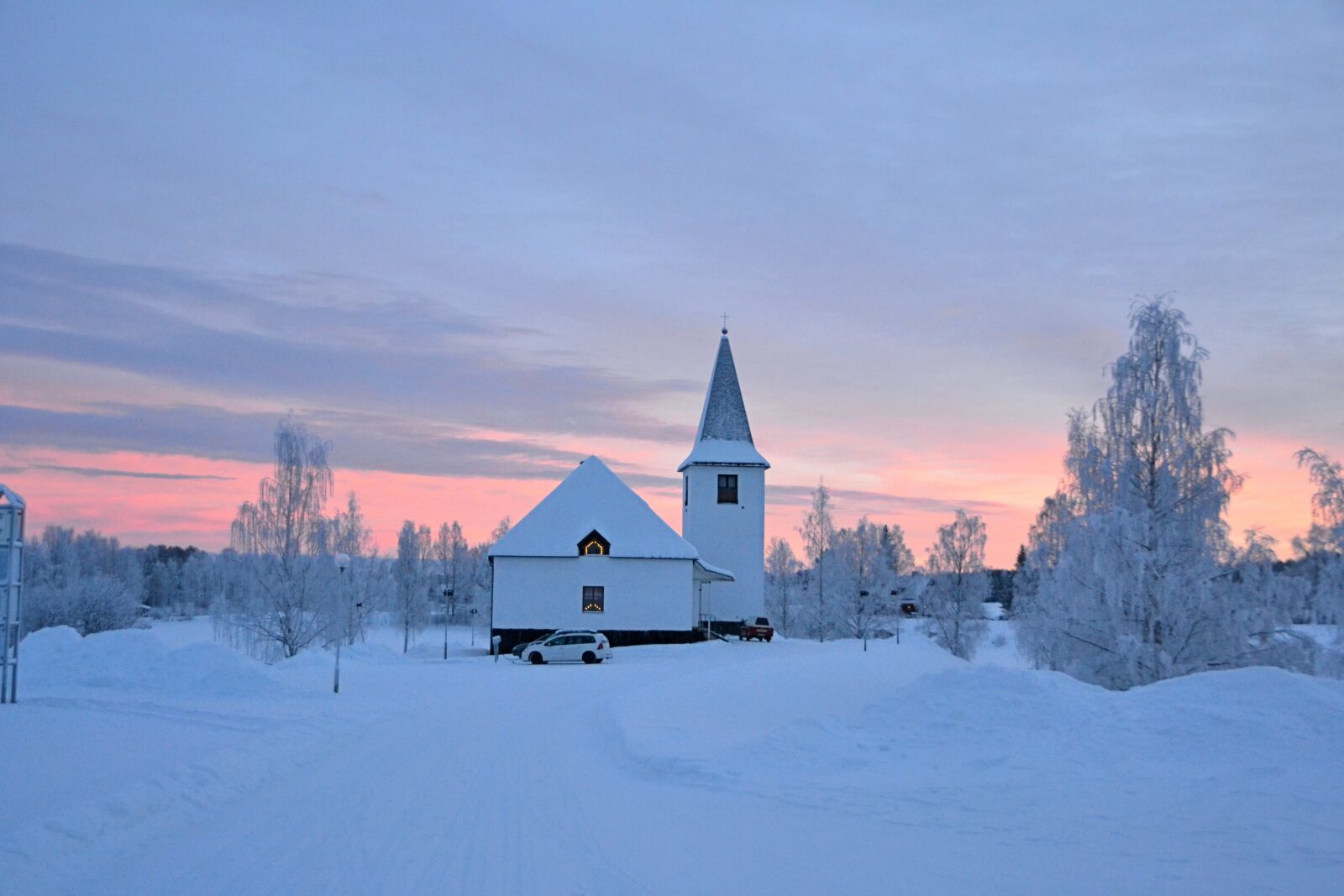 Nikon D3100 sample photo. Lappland sweden, church, christmas photography
