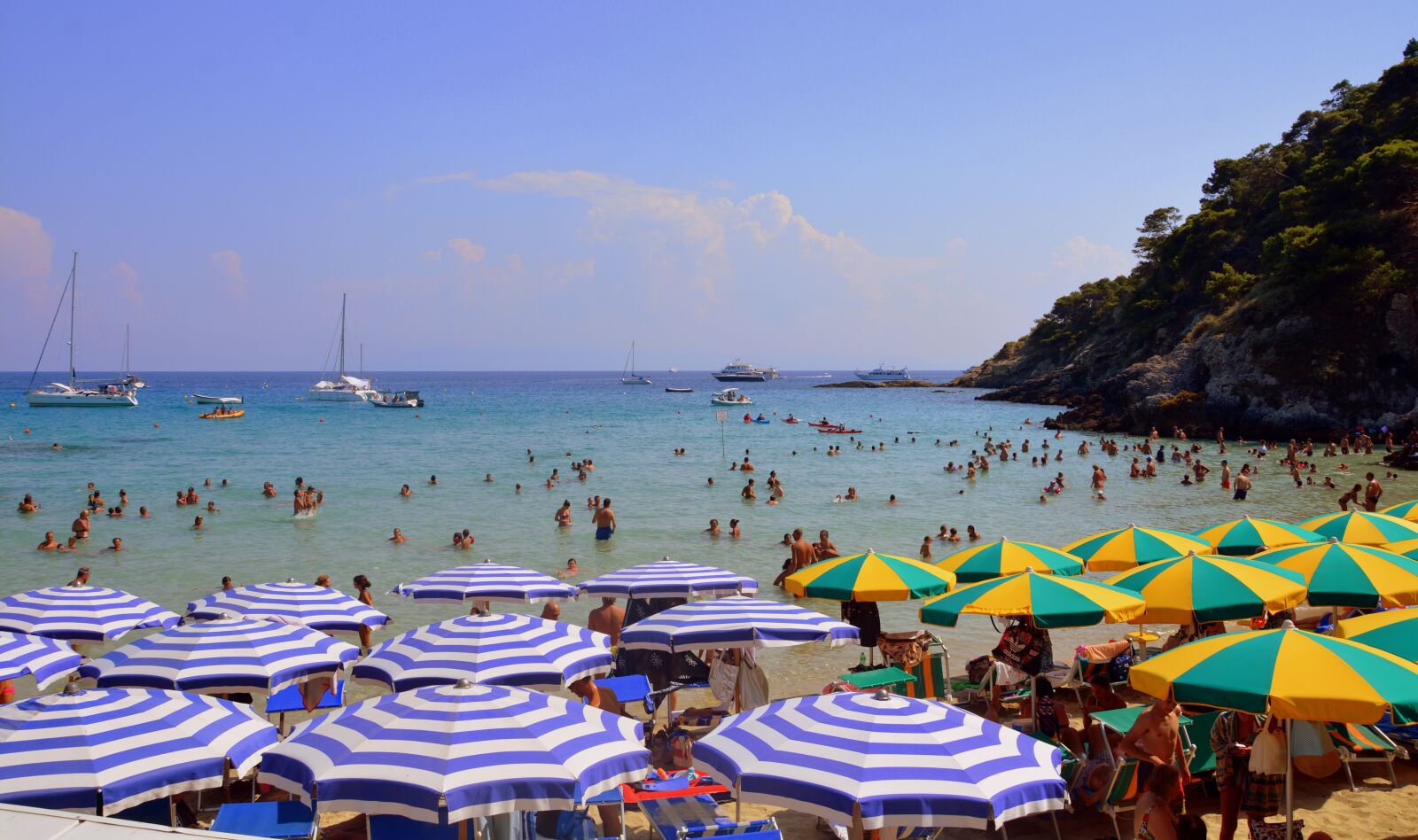 Nikon D7100 sample photo. Umbrellas, sea, beach photography