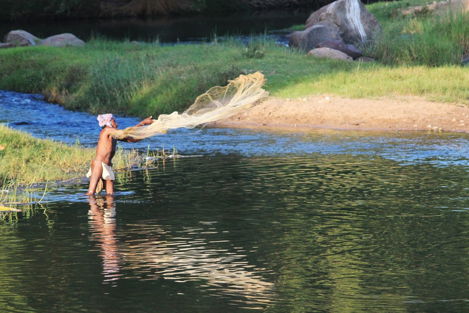 Canon EOS 1100D (EOS Rebel T3 / EOS Kiss X50) sample photo. Fisherman, fisher, fish photography