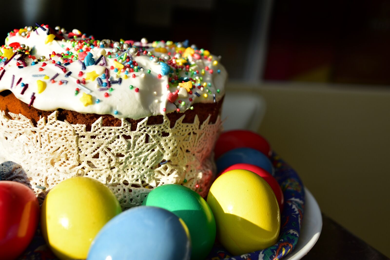 Nikon D3400 sample photo. Easter, easter cake, eggs photography