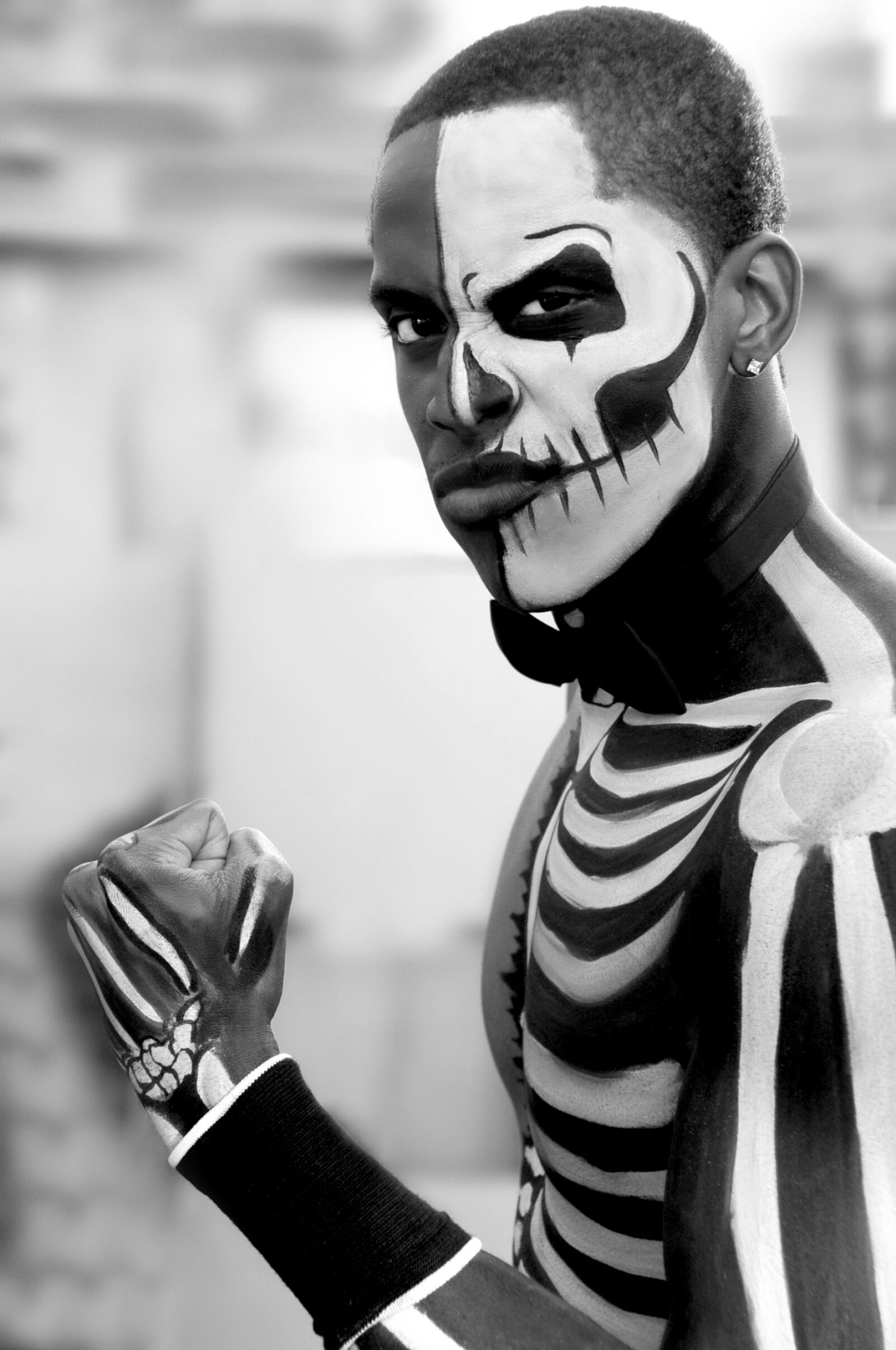 Nikon D300S sample photo. Skeleton, male model, halloween photography