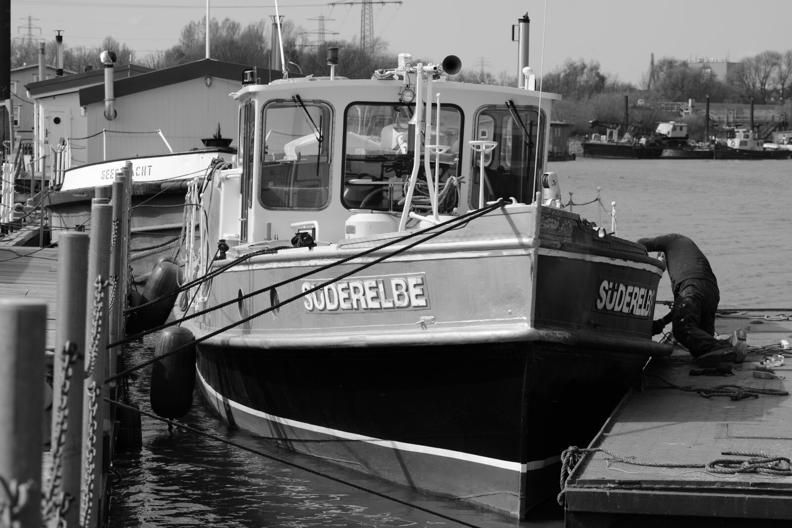 Nikon D7100 sample photo. Port, hamburg, barge photography