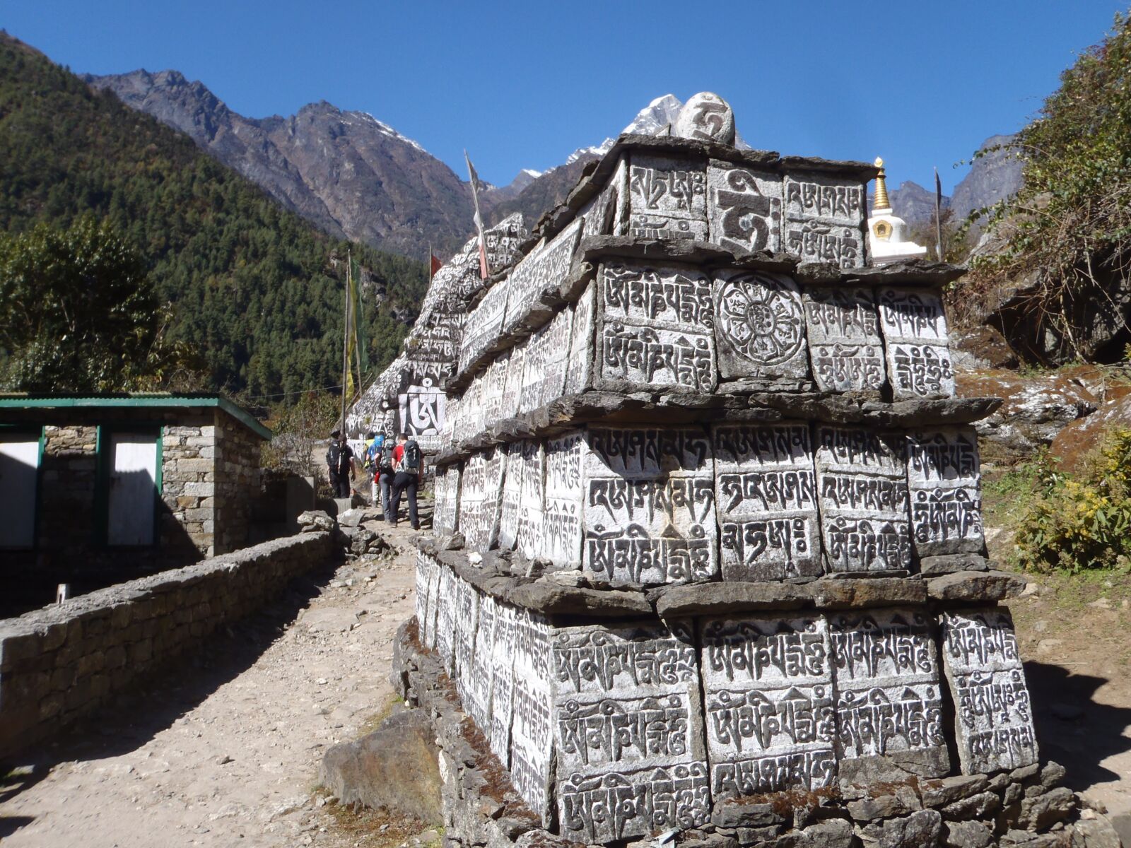 Olympus uTough-3000 sample photo. Mani stone, nepal, mountains photography