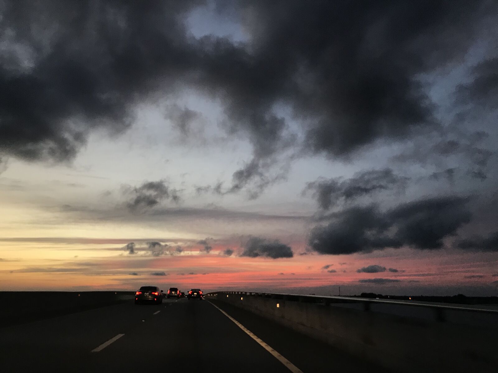 iPhone 7 back camera 3.99mm f/1.8 sample photo. Sunset, cars, sky photography