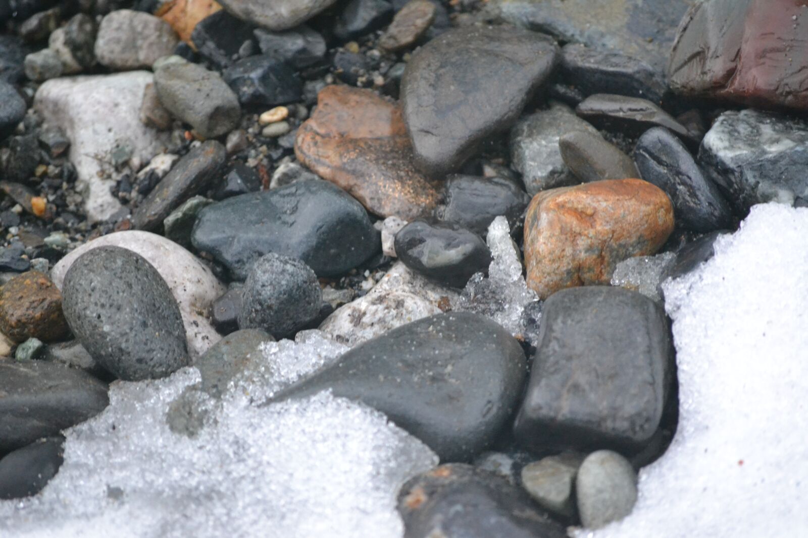 Nikon D3100 sample photo. Water, rocks, snow photography
