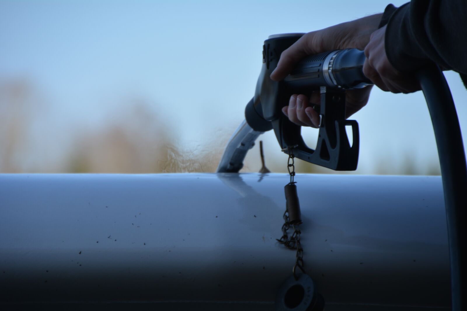 Nikon D5200 sample photo. Refuel, petrol, haze photography