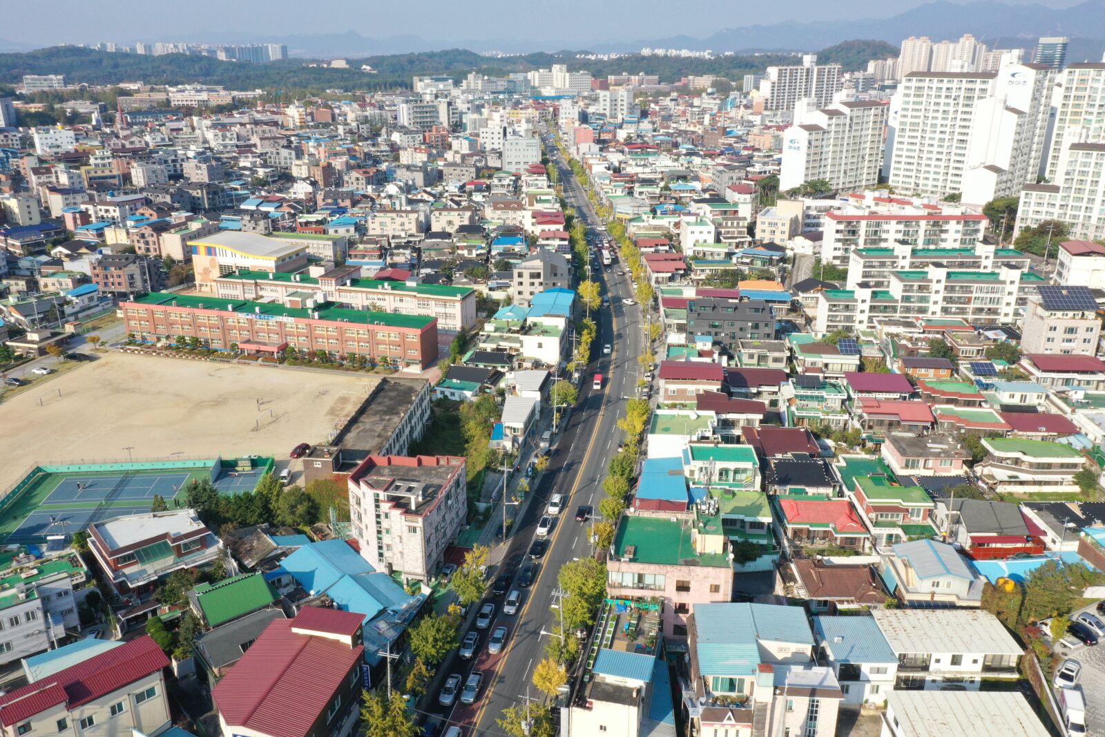 Hasselblad L1D-20c sample photo. Highway, city, aerial photography