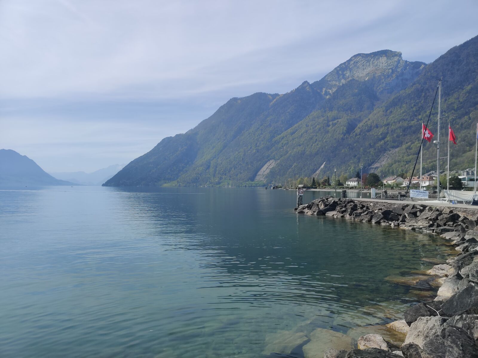 OnePlus GM1913 sample photo. Switzerland, lake, mountains photography