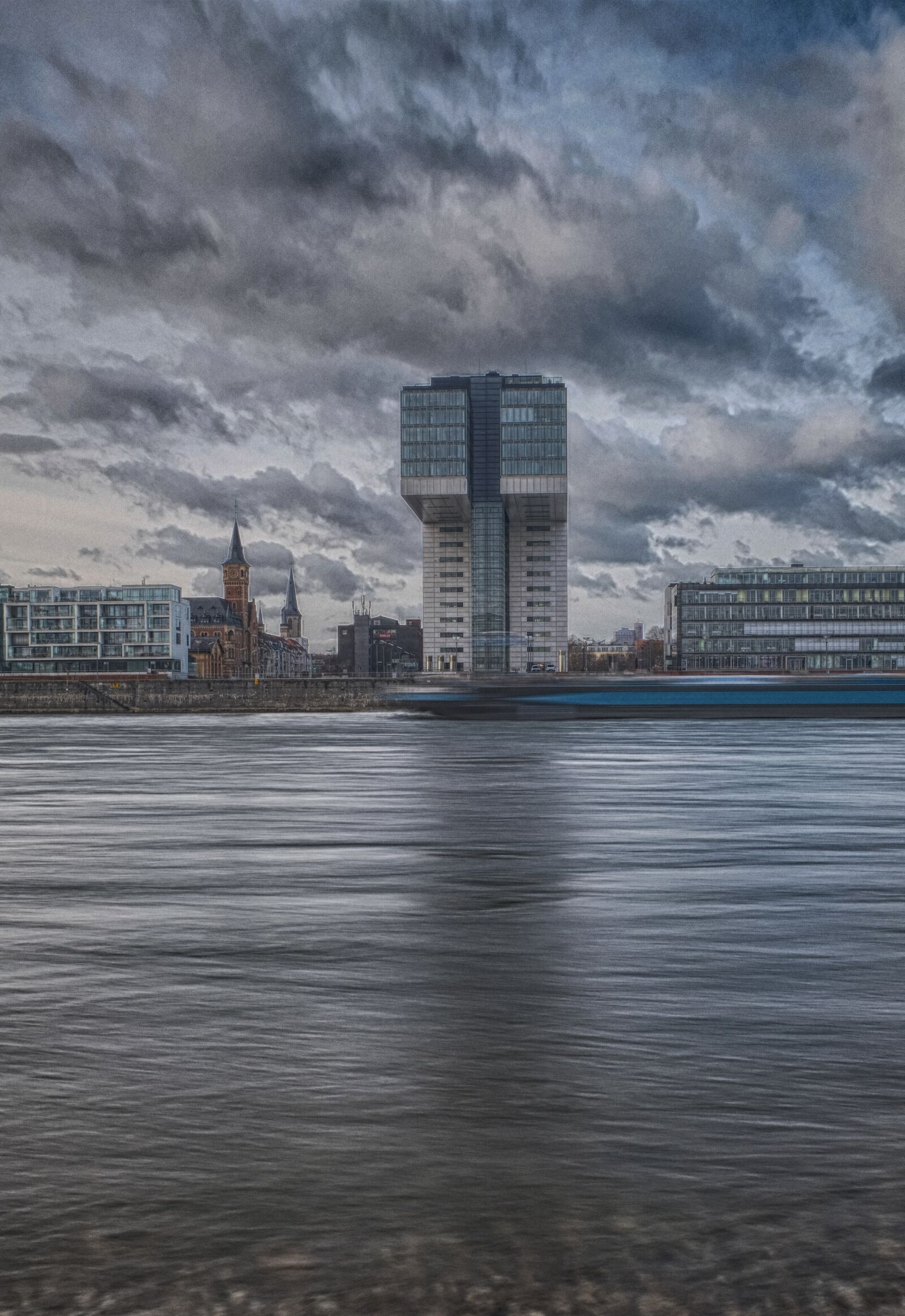 Fujifilm X100F sample photo. Rhine, swing bridge, river photography