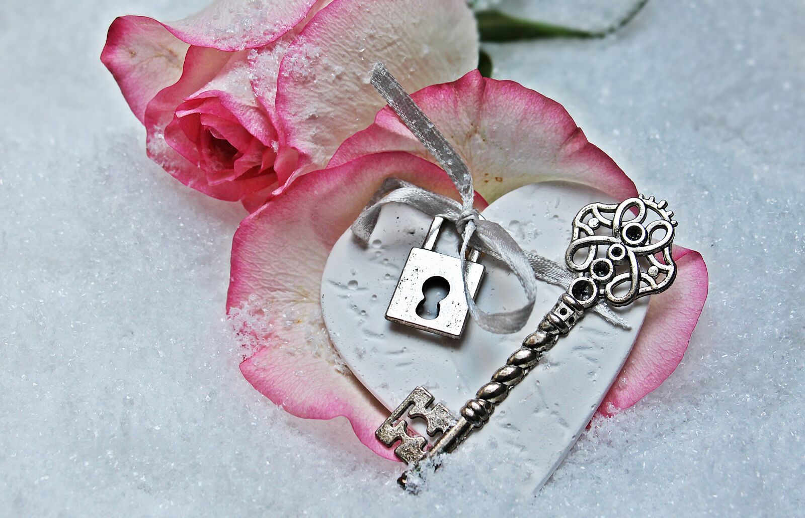 Canon EOS 550D (EOS Rebel T2i / EOS Kiss X4) sample photo. Heart, key, rose photography