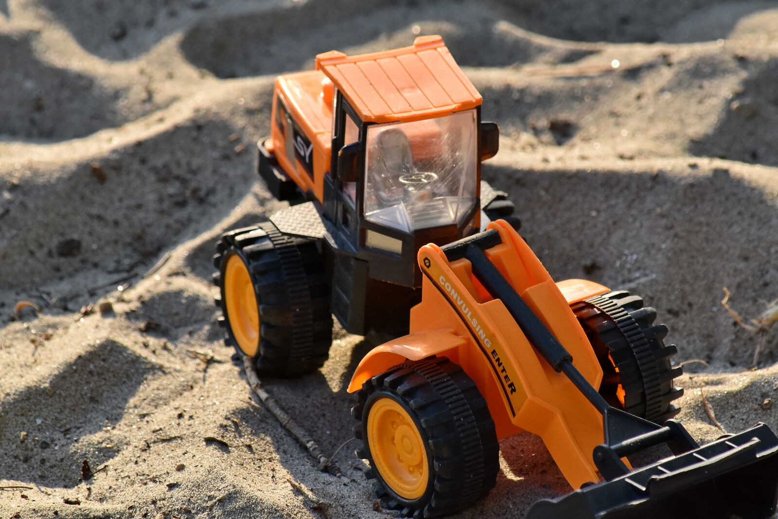 Nikon D5500 sample photo. Sand, toy, tractor, vehicle photography