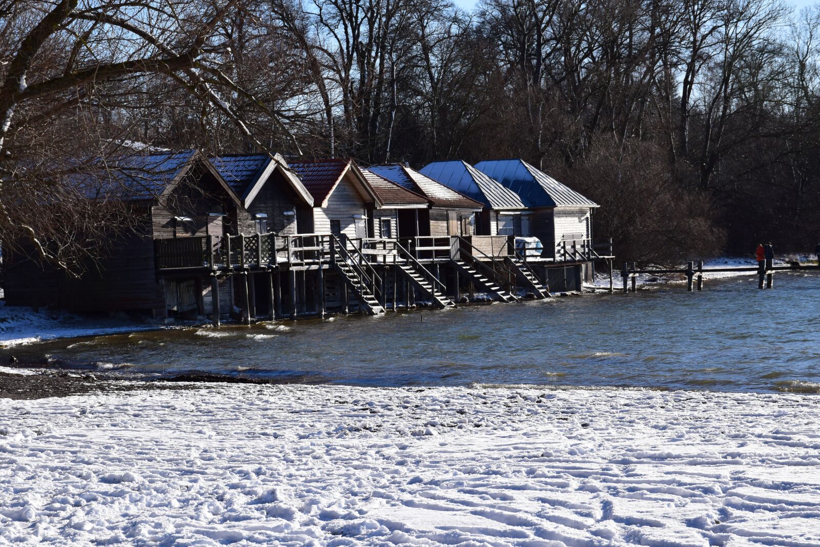 Nikon D5300 sample photo. Winter, boat house, snow photography