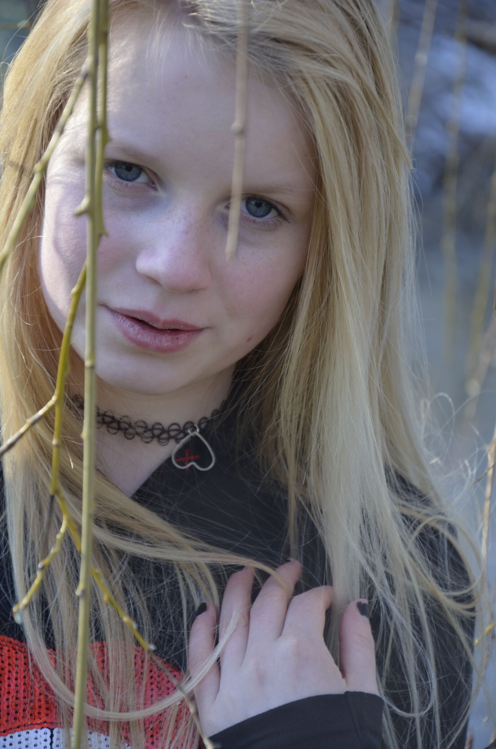 Nikon D5100 sample photo. Girl, blond, winter photography
