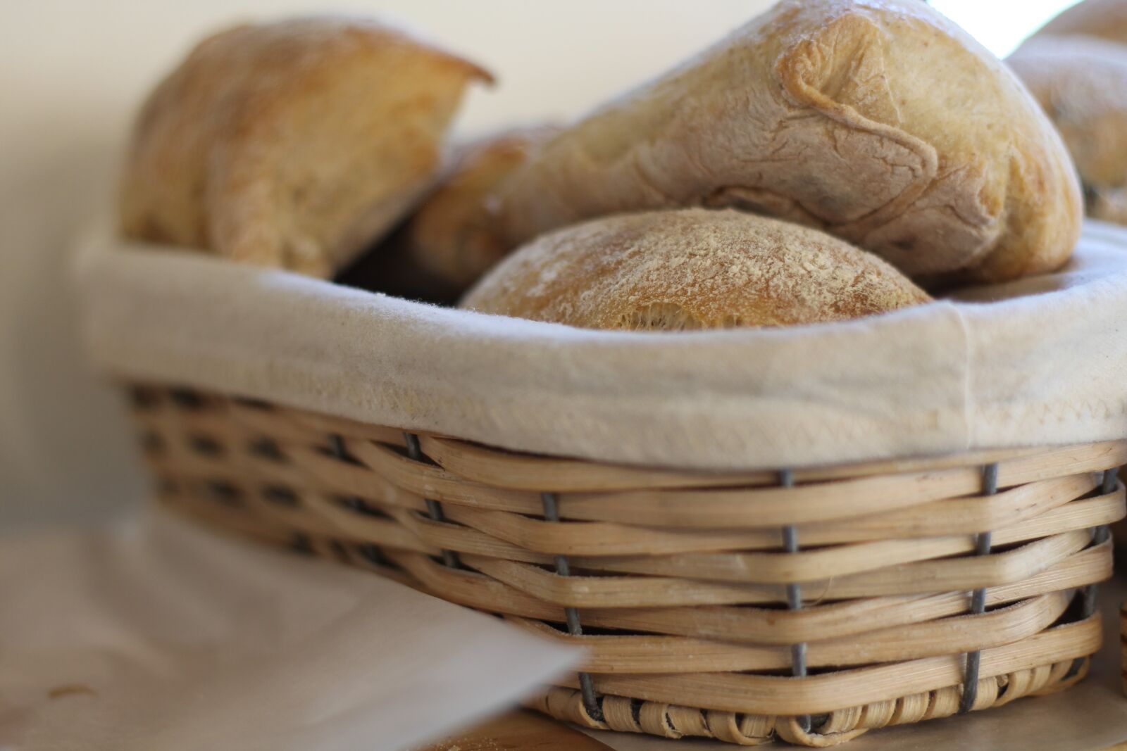 Canon EOS 1100D (EOS Rebel T3 / EOS Kiss X50) + Canon EF 50mm F1.8 II sample photo. Food, bread, basket photography