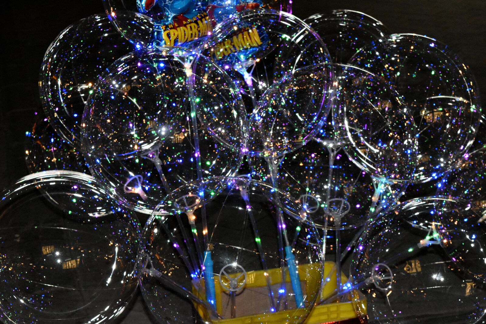 Nikon D5500 sample photo. Balloon, dark, spark, transparent photography