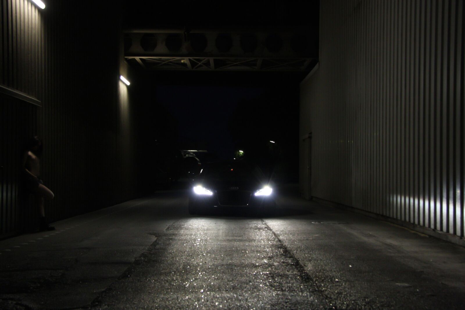 Canon EOS 40D sample photo. Audi r8, girl, breasts photography