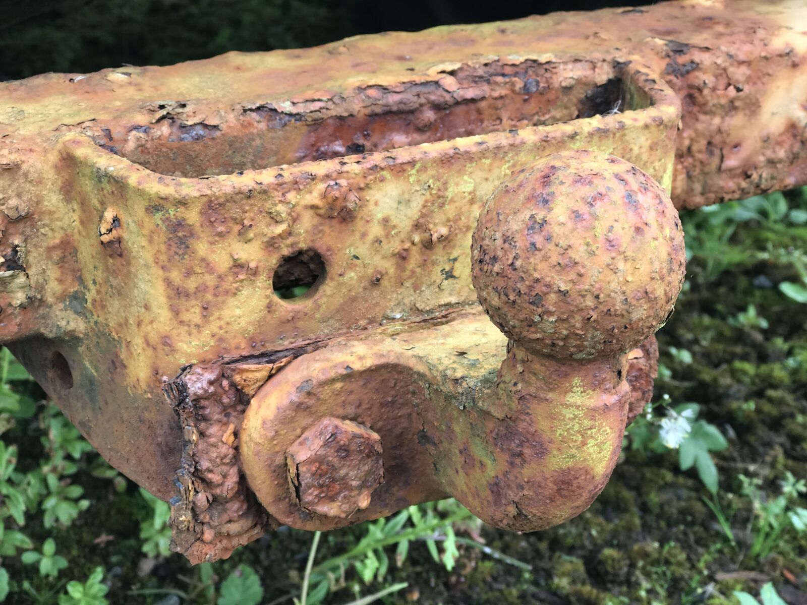 Apple iPhone 7 Plus sample photo. Trailer hitch, rusted, old photography